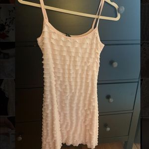 Light Pink ruffle mini dress